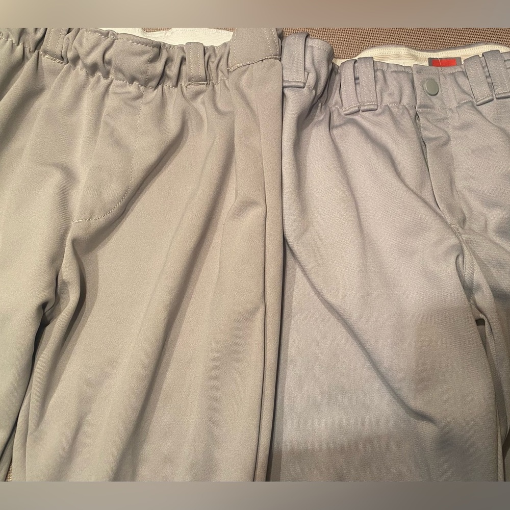 2 pair Baseball pants- boys XL gray + baseball socks